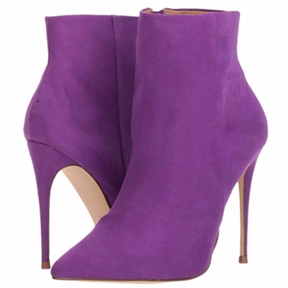 Steve Madden Purple Ankle Booties Heel 